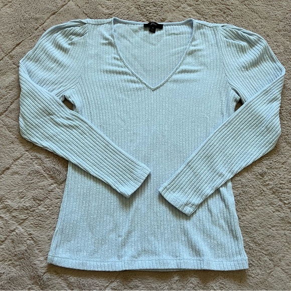 J, Crew Padded Shoulder Long Sleeve Top Women’s Size S - Picture 1 of 10